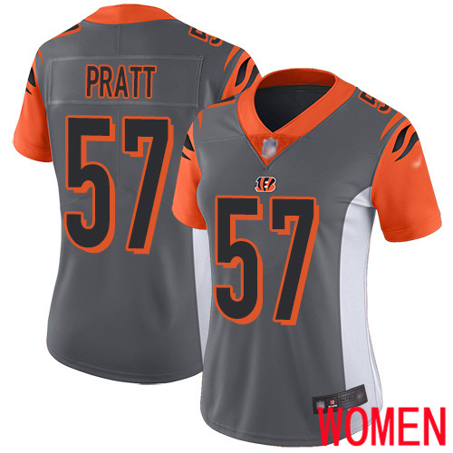 Cincinnati Bengals Limited Silver Women Germaine Pratt Jersey NFL Footballl #57 Inverted Legend